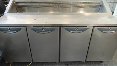 Lot 198 - Large Commercial Foster Kitchen Pizza Prep Fridge Unit