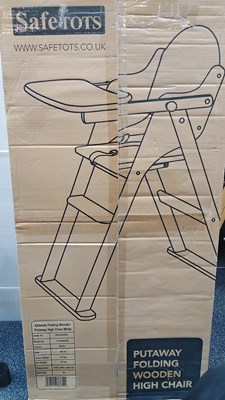 Lot 122 - SafeTots Putaway Folding Wooden Highchair white