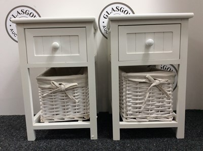 Lot 121 - 2 Small White Bathroom Cabinets