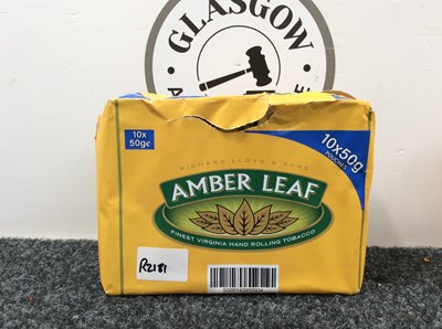 Lot 141 - 10x 50g Pouches Of Amber Leaf Tobacco