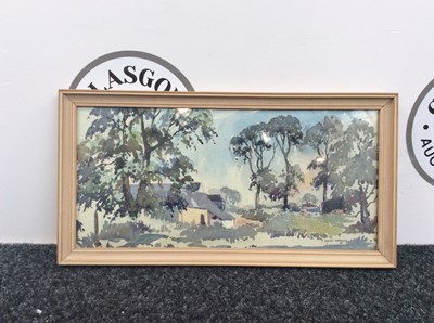 Lot 83 - Watercolour Woodland Scene By James Herriot