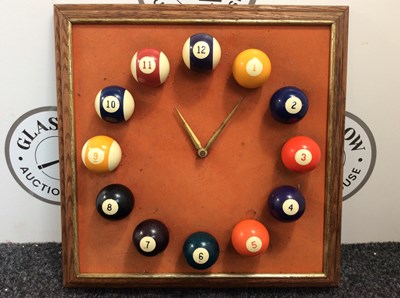 Lot 116 - Billiards Pool Ball Clock