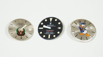 Lot 15 - 3x Vintage Rolex Oyster Date Just Dials - 1x Tiffany & Co, 1x Donald Duck & 1x Eagle