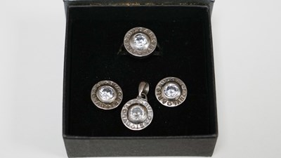 Lot 17 - Bulgari Silver Ring, Earrings & Pendant - 925 Silver