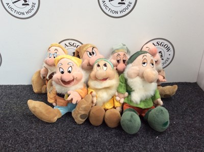 Lot 173 - The Seven Disney Dwarfs Soft Toys