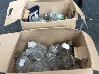 Lot 270 - Two Boxes Of Glass & Ceramics
