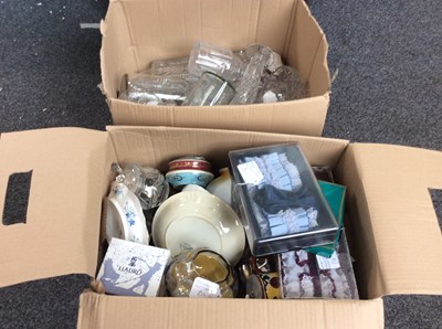 Lot 272 - Two Boxes Of Glass & Ceramics