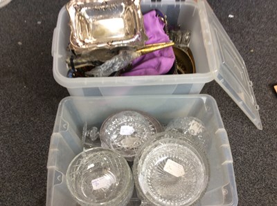 Lot 273 - Two Boxes Of Glass & Ceramics