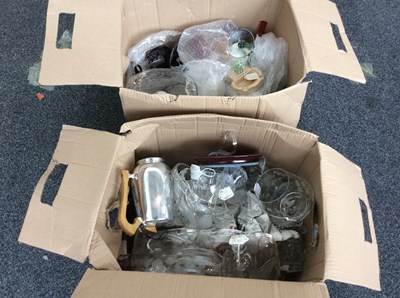 Lot 275 - Two Boxes Of Glass & Ceramics