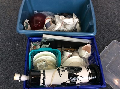 Lot 276 - Two Boxes Of Glass & Ceramics