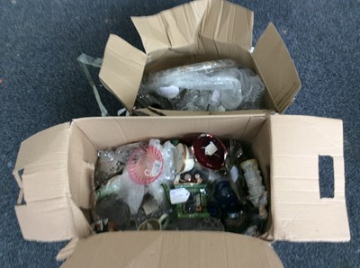 Lot 280 - Two Boxes Of Glass & Ceramics