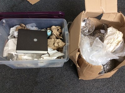 Lot 282 - Two Boxes Of Glass & Ceramics