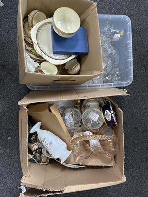 Lot 287 - Two Boxes Of Glass & Ceramics