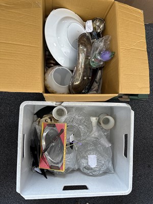 Lot 288 - Two Boxes Of Glass & Ceramics