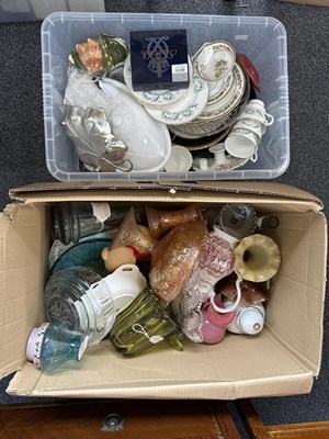 Lot 289 - Two Boxes Of Glass & Ceramics