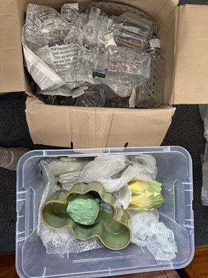 Lot 290 - Two Boxes Of Glass & Ceramics