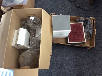 Lot 299 - Two Boxes Of Glass & Ceramics