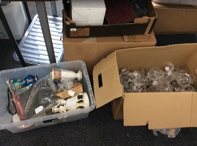 Lot 300 - Two Boxes Of Glass & Ceramics