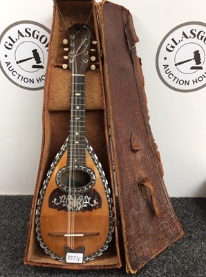 Lot 184 - Antique Italian Bowlback Mandolin with Case