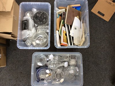 Lot 302 - Three Boxes Of Glass, Books & Ceramics