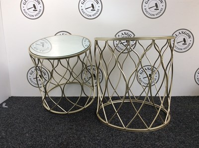 Lot 198 - Pair Of Mirrored Side Tables