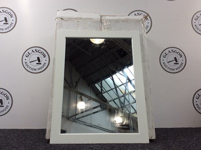Lot 213 - Three White Framed Wall Mirrors With Ledge