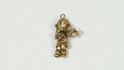 Lot 36 - 9ct Gold Articulated Rag Doll Charm Pendant, 2.67 Gram