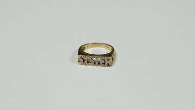 Lot 58 - 9ct Gold Sister Ring, Size J 3.08 Gram