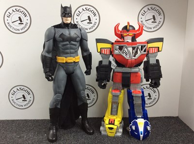 Lot 99 - 31" Batman Figure & Power Rangers Mega Zord