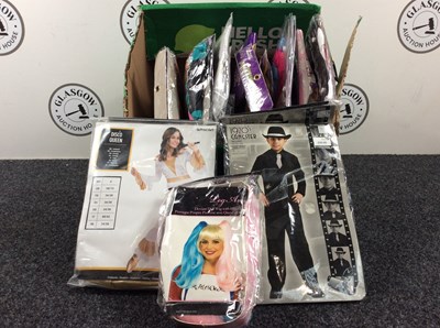 Lot 30 - Box Of Various Fancy Dress Costumes With Wigs