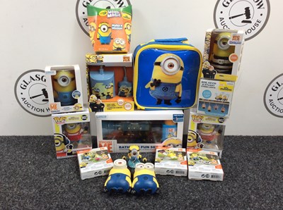 Lot 88 - Tray of Minion Toys inc Funko Pops