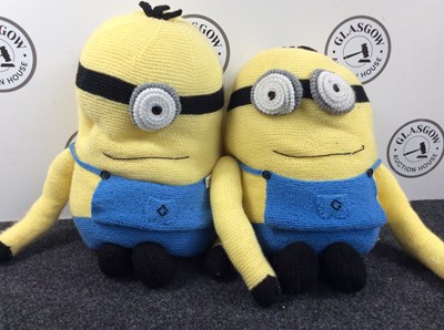 Lot 188 - Pair of Crocheted Minions