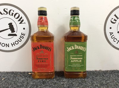 Lot 72 - Two Bottles Of Jack Daniels, Fire & Apple 70cl