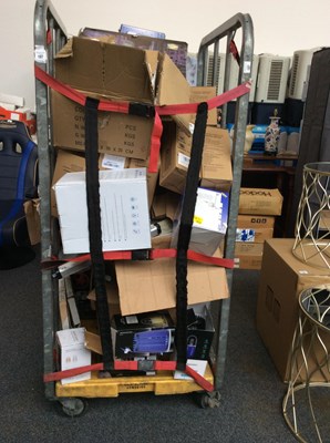 Lot 197 - Cage Of Miscellaneous, Including Tools, Lights, Clocks ETC