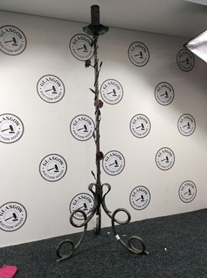 Lot 29 - Decorative Cast Iron Tall Candle Stand