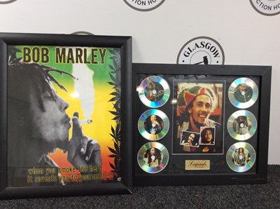 Lot 74 - 2 Bob Marley Framed Music Pictures