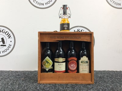 Lot 102 - 4 Bottles Of Wine From Around The World & Mini Celtic Liqueur