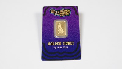 Lot 111 - Willy Wonka Limited Edition 5 Gram Fine Gold Bar