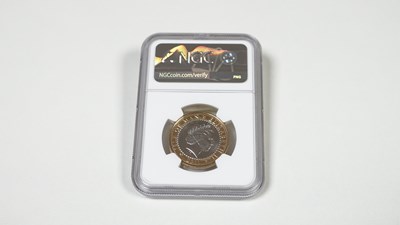 Lot 120 - 2011 Isla Of Man Commonwealth Youth Games 2 Pound Coin, Graded MS 64