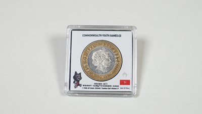 Lot 127 - Isla Of Man Circulated Commonwealth Youth Games, 2 Pound Coin 2011