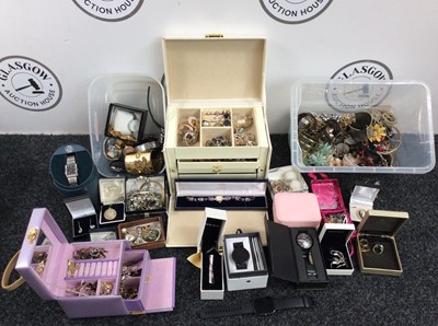 Lot 94 - Large Qty Costume Jewellery & Watches - Mixed