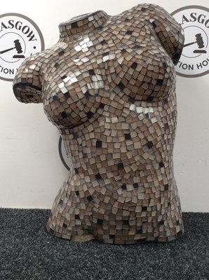 Lot 95 - Mosaic bust specifically female torso