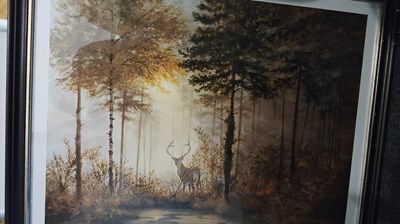 Lot 75 - Framed stag print