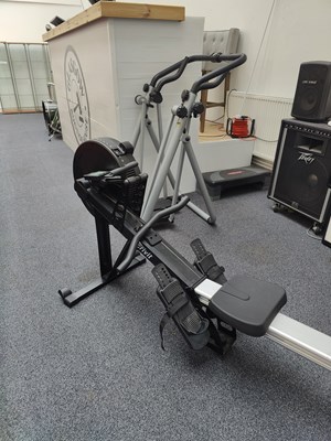 Lot 156 - Large rowing machine and cross trainer exercise equipment