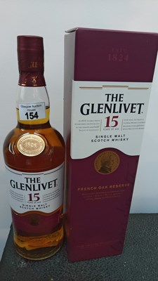 Lot 154 - The glenlivet 15 year old scotch whisky