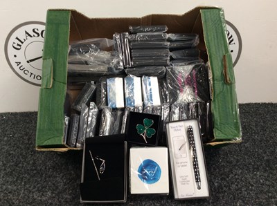 Lot 112 - Qty Of Brand New Costume Jewellery Including Stylus Pens, Broaches & Necklace & Earrings Sets - New