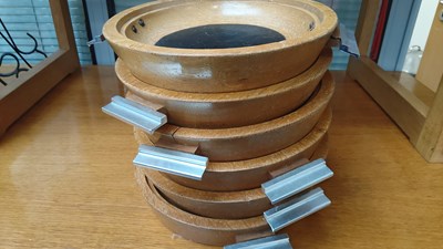 Lot 173 - 6 Wooden collection plates