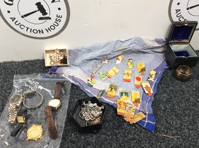 Lot 36 - Qty Of Costume Jewellery Including Silver Marked 925 Napkin Holder Weighing 20g & Qty Of Pins - Used