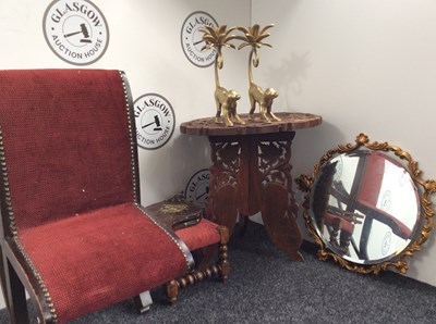 Lot 180 - Qty Of Household Furniture, Including Small Tables, Candle Stick Holders & A Mirror - Used