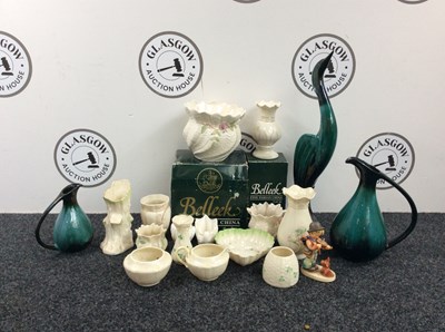 Lot 94 - Qty Of Ceramics, Including Belleek Some Black Lable, Blue Mountain & One Hummel Figure - Used